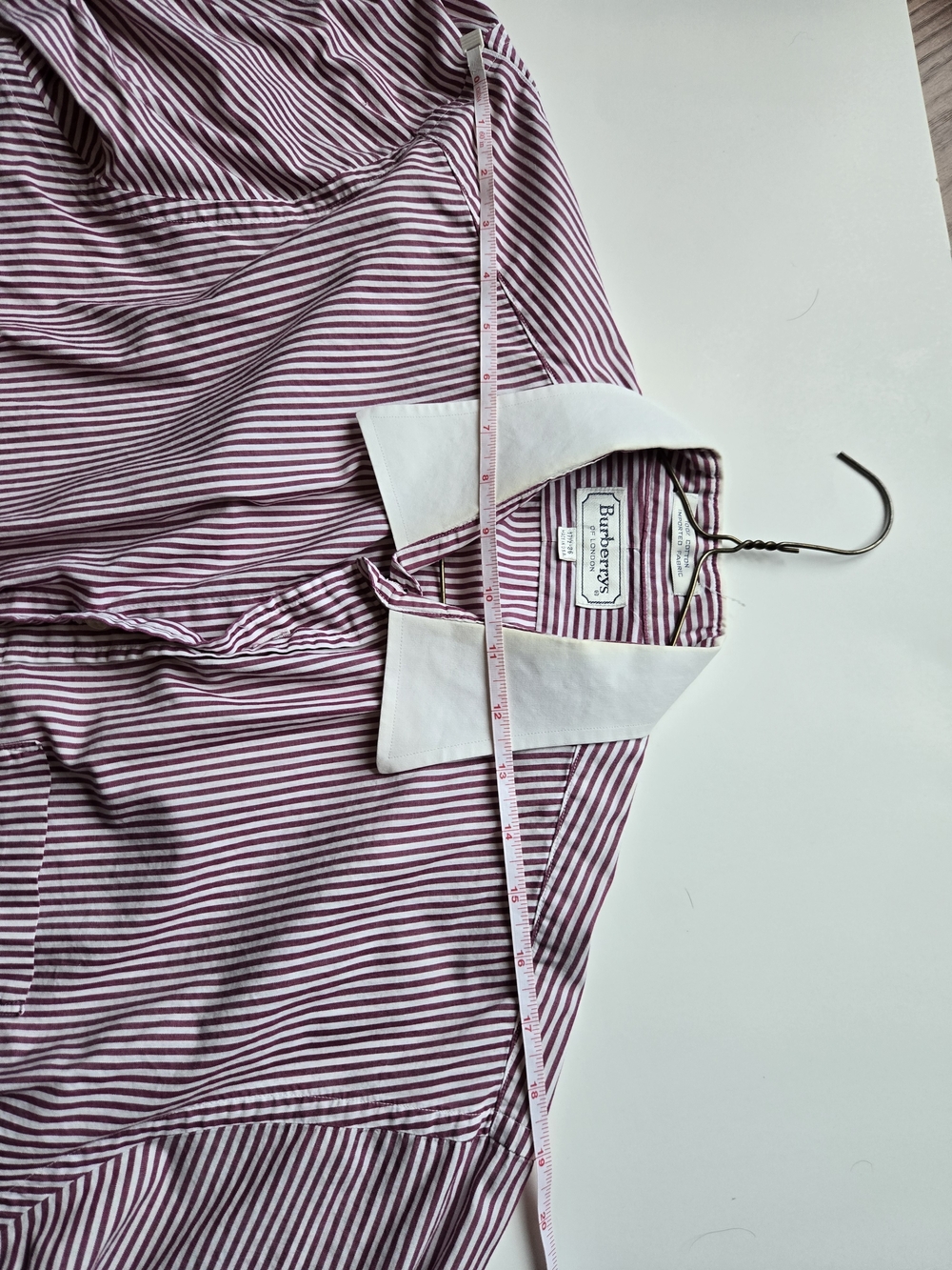 Burberrys Pink and White Striped Dress Shirt - Picture 5 of 7
